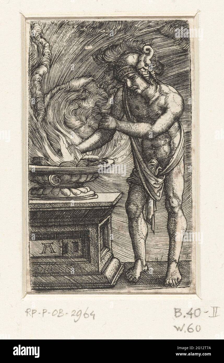 Mucius Scaevola. The Roman Held Mucius Scaevola puts his right hand in ...