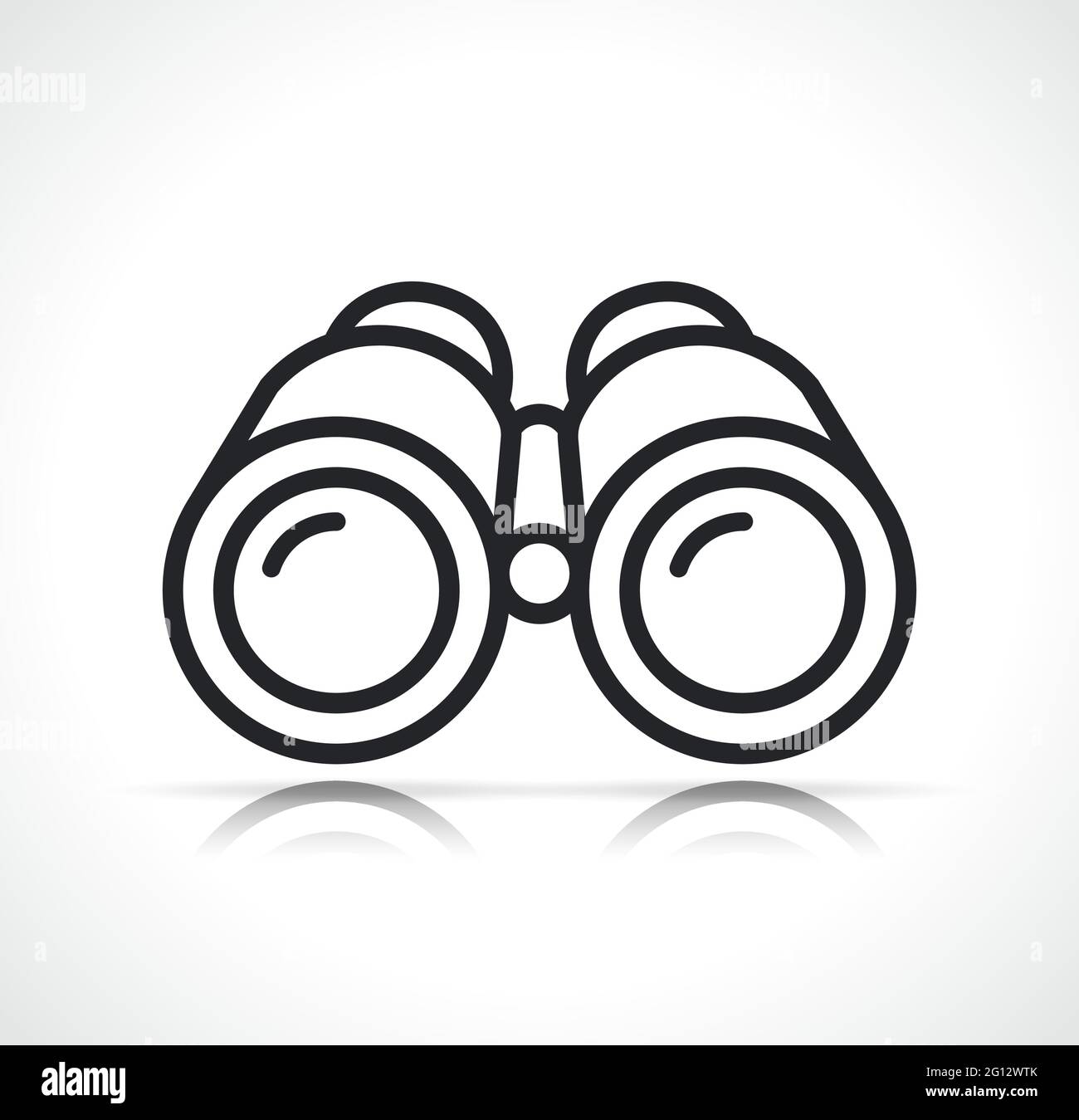 adventure binoculars thin line icon isolated design Stock Vector