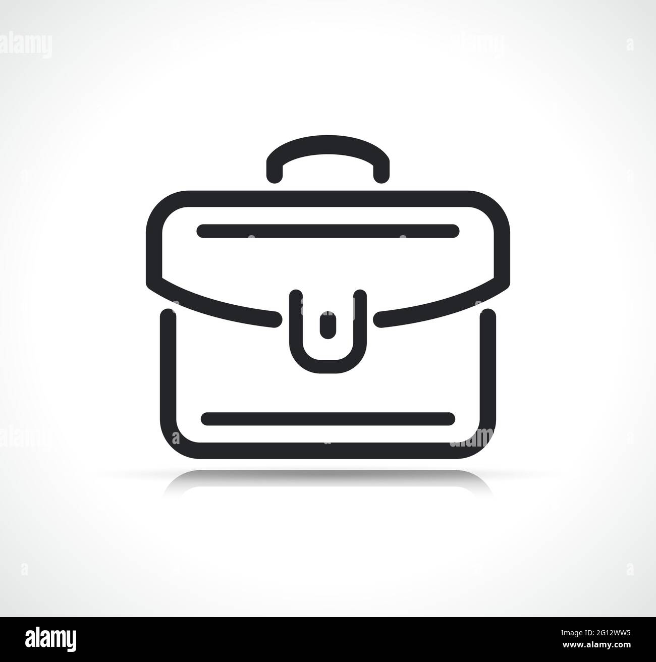 briefcase or suitcase thin line icon isolated Stock Vector
