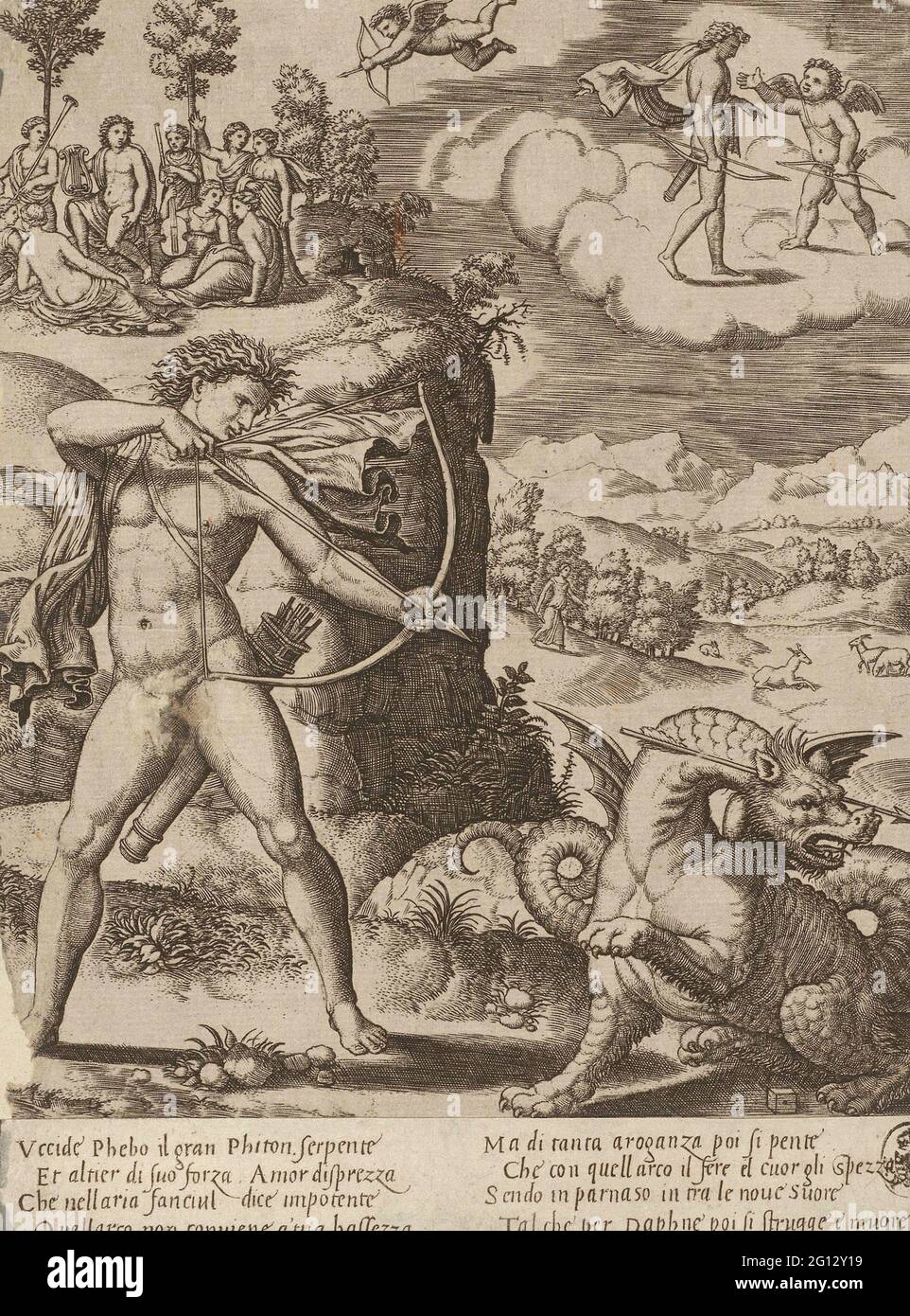 Apollo slaying python hi-res stock photography and images - Alamy