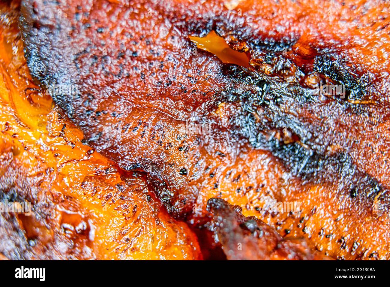 Deep-fried banana slices, Cuban traditional cuisine Stock Photo