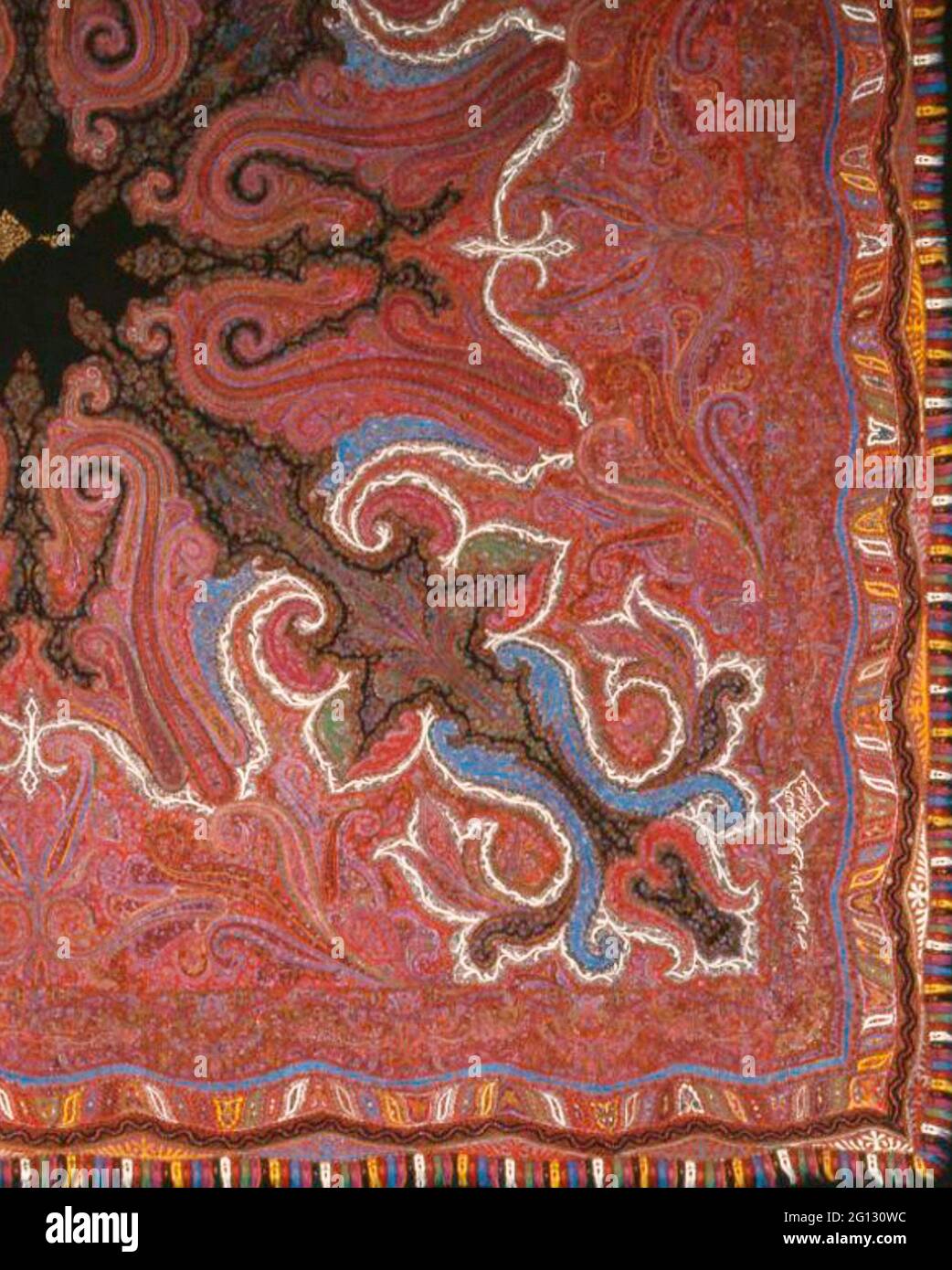 Square Shawl 1867/77 India. Wool, patchwork of double interlocking