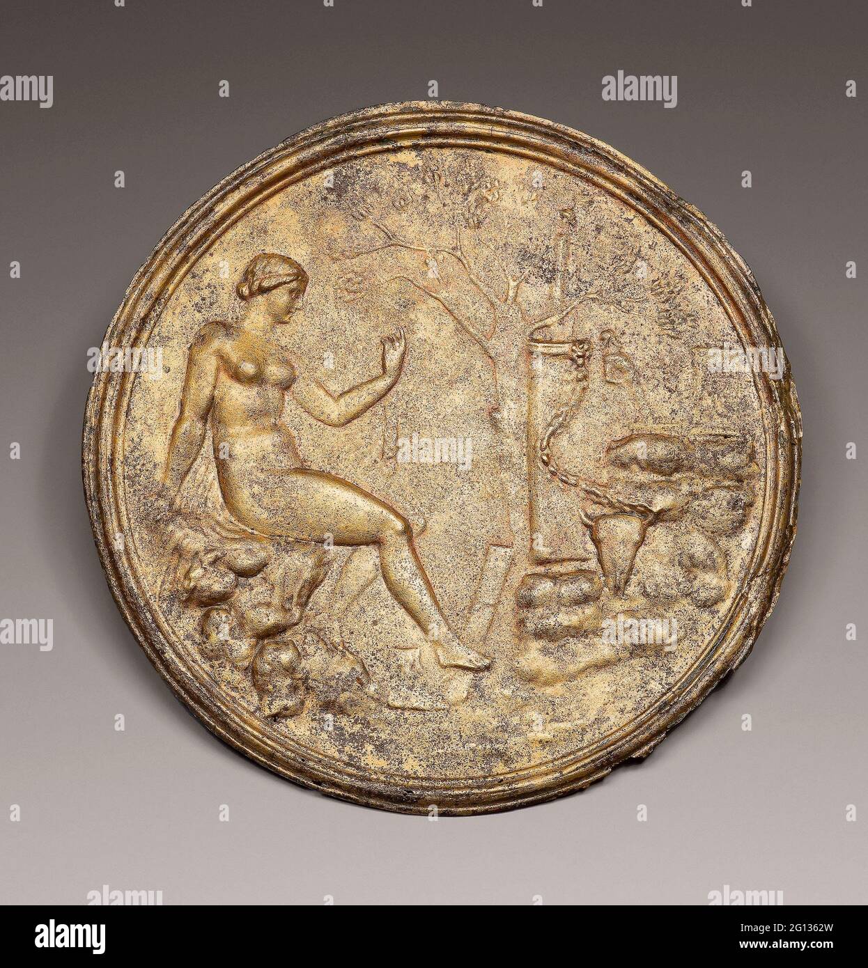 Author Ancient Roman. Mirror 2nd century AD Roman. Reflective disk