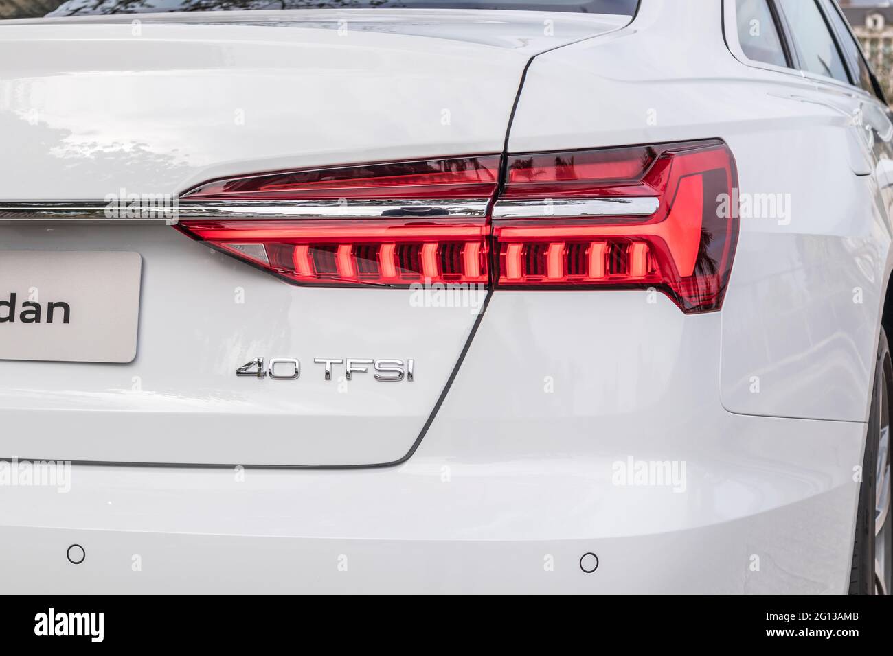 Dele Ydmyghed trussel Hong Kong, China Jan 21, 2021 : Audi A6 40 TFSI Back Light Jan 21 2021 in  Hong Kong Stock Photo - Alamy