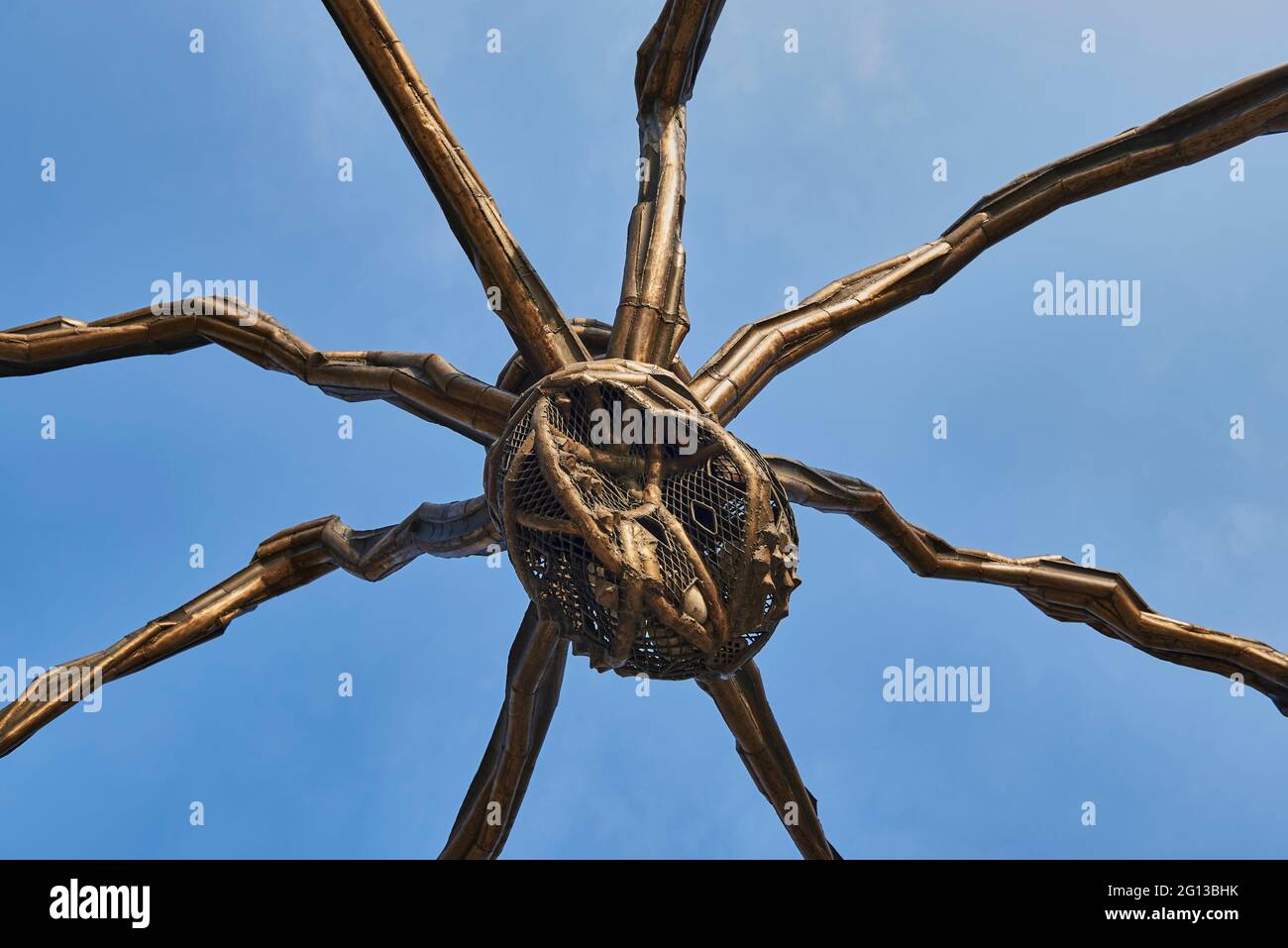 Maman - Spider sculpture by the artist Louise Bourgeois in front of The Guggenheim Museum in Bilbao, Biscay, Basque Country, Spain. Stock Photo
