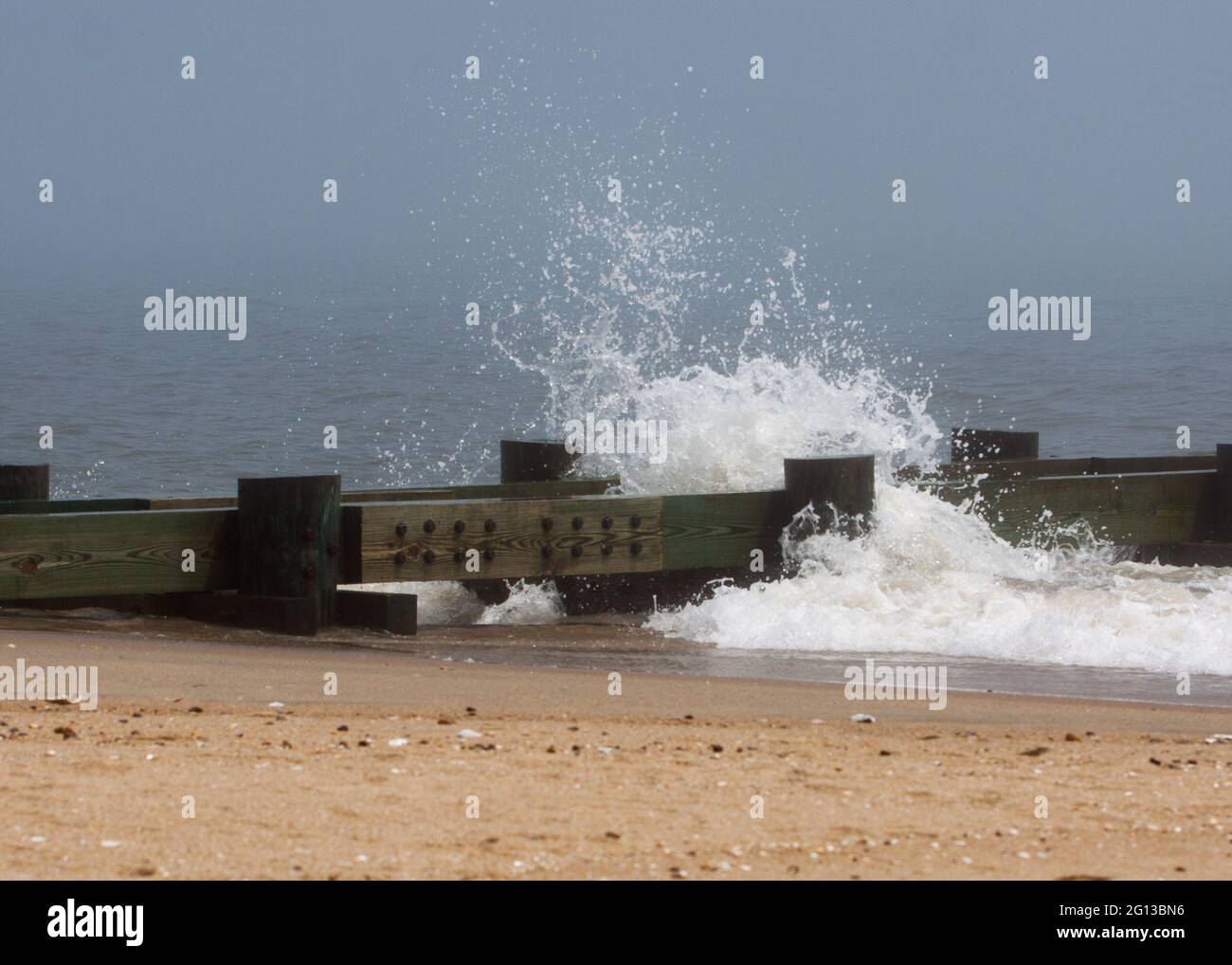 Breakwater at Rehoboth Beach, Delaware Stock Photo Alamy