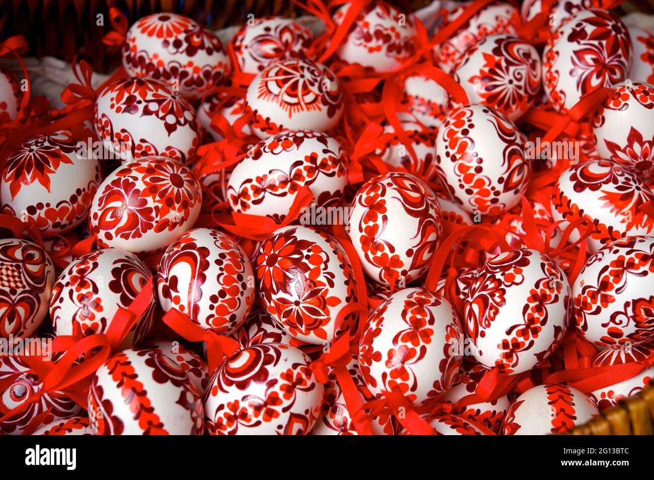 Traditional Easter eggs, hand painted. Prague Stock Photo Alamy