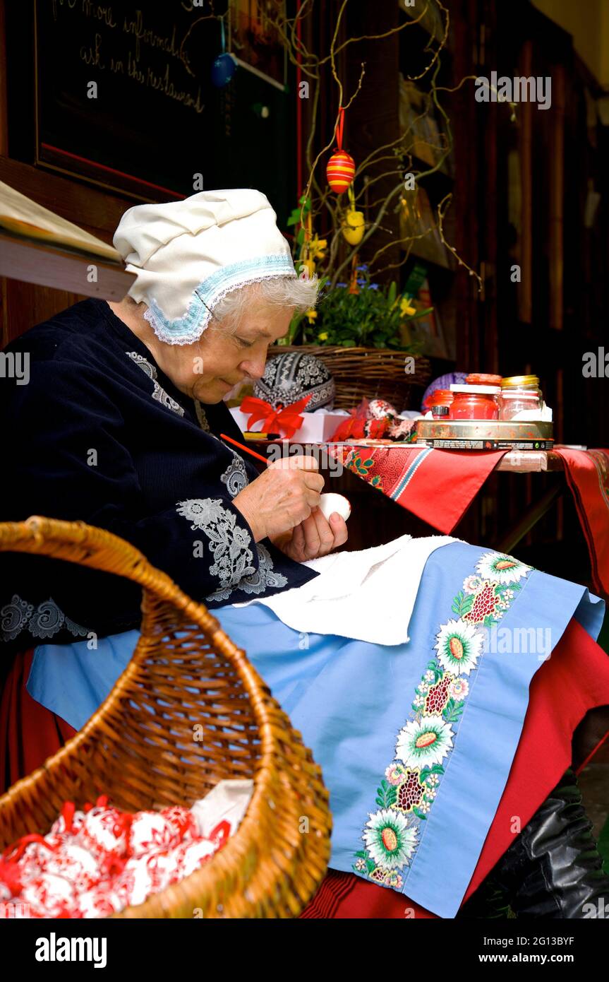 A walk through the city of Prague...Traditional Easter eggs, hand