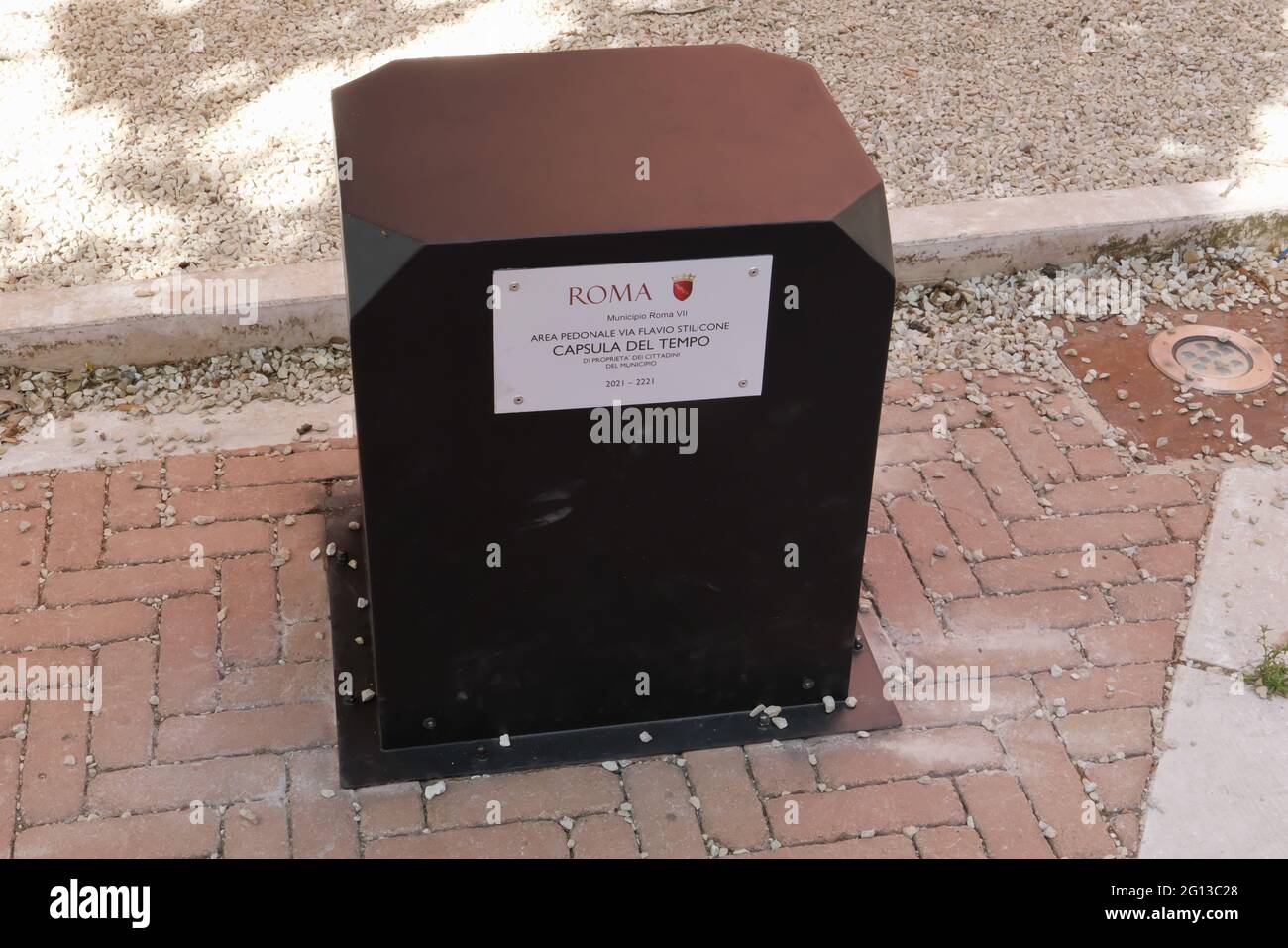 SEALED STEEL CONTAINER WITH CHILDRENS THOUGHTS AND TOYS INSIDE DURING