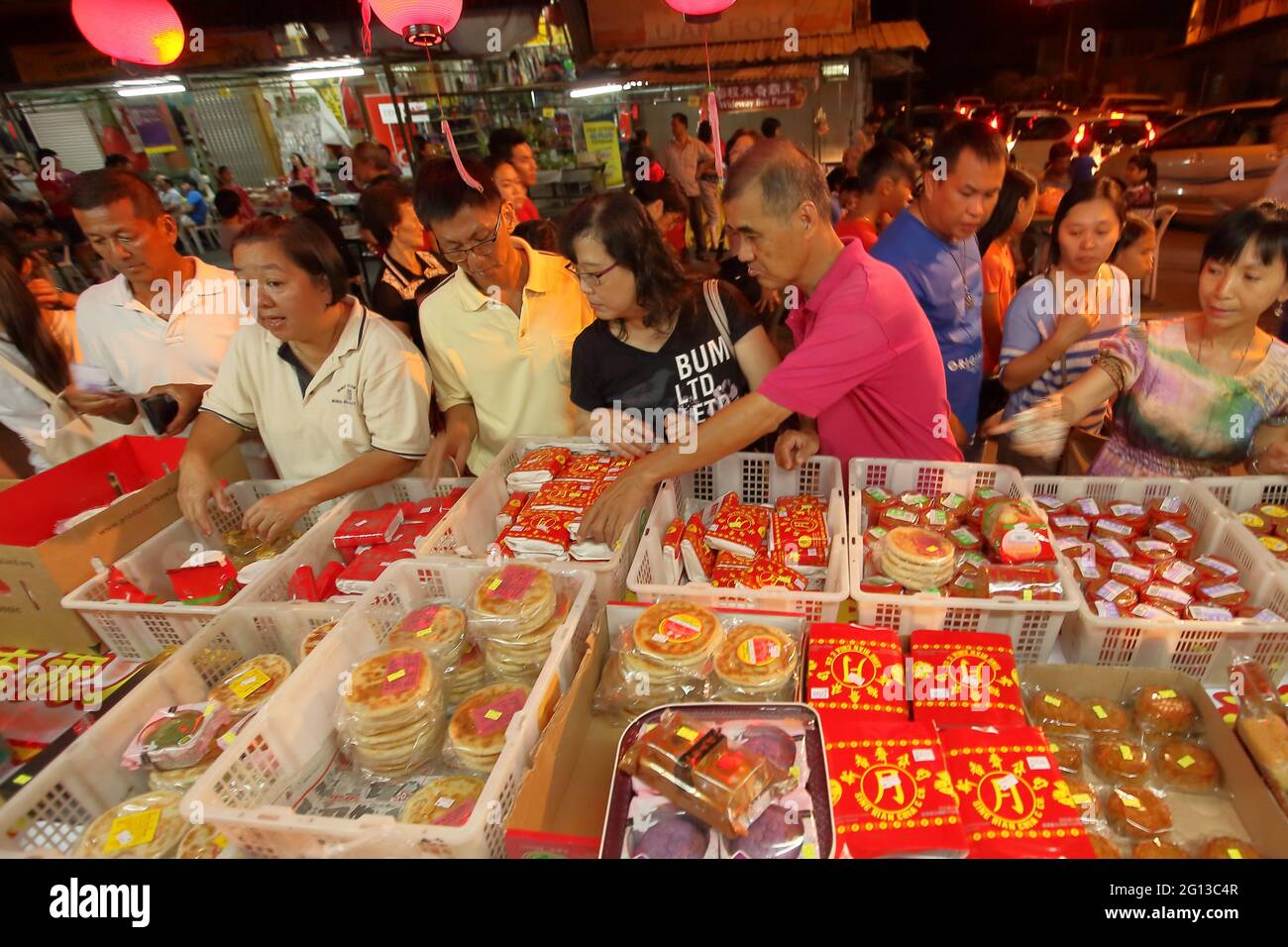 Batu Kawa Old Town Street during MidAutumn (Mooncake)Festiva in