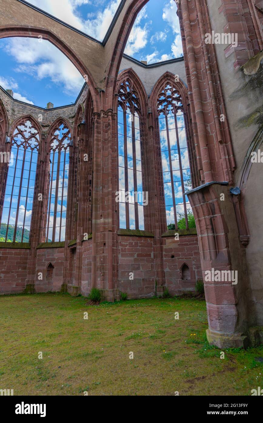 The Werner Chapel, ruin of a High Gothic church, Bacharach, Upper Middle Rhine Valley, UNESCO World Heritage, Rhineland-Palatinate, Germany Stock Photo