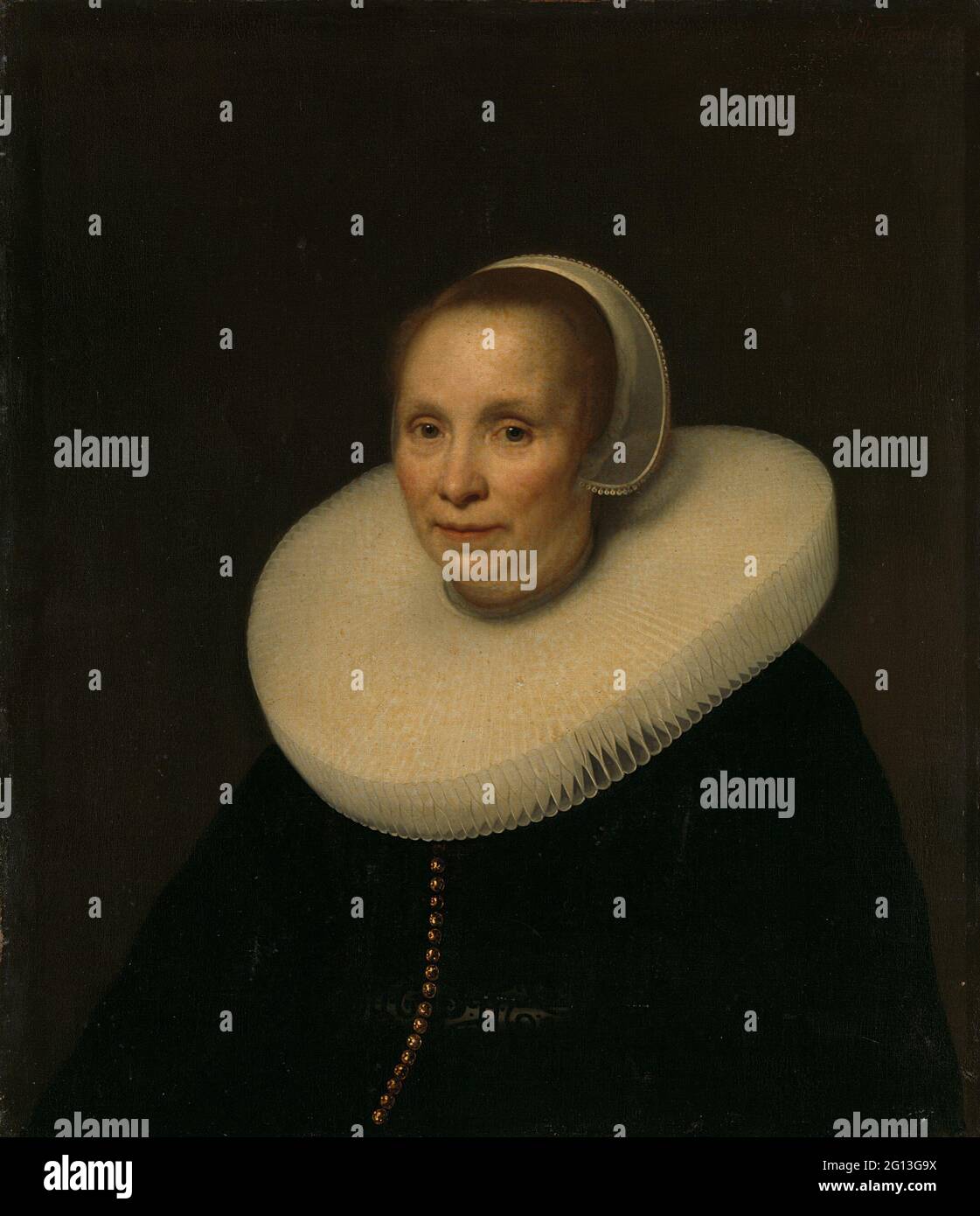 Portrait of a woman. Portrait of a woman with a large millstone collar ...