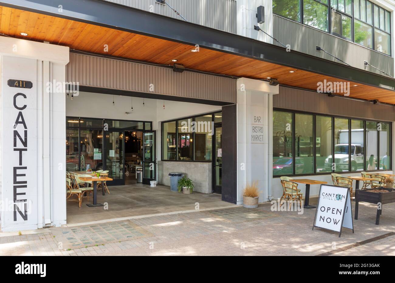 WINSTONSALEM, NC, USA1 JUNE 2021 Entrance to the Canteen Still Life