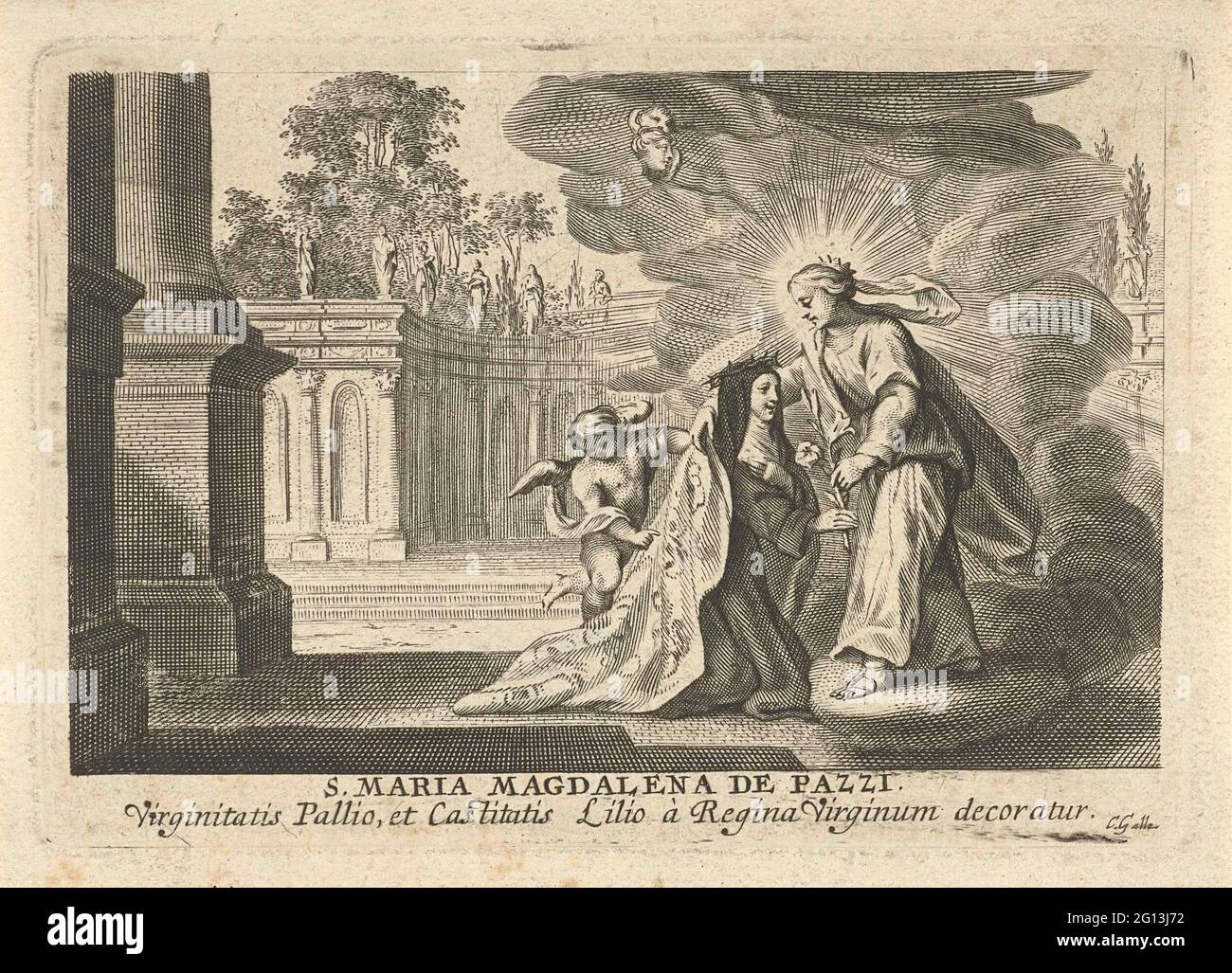 Maria gives a lily of the H. Maria Magdalena de Pazzi. Maria Magdalena ...