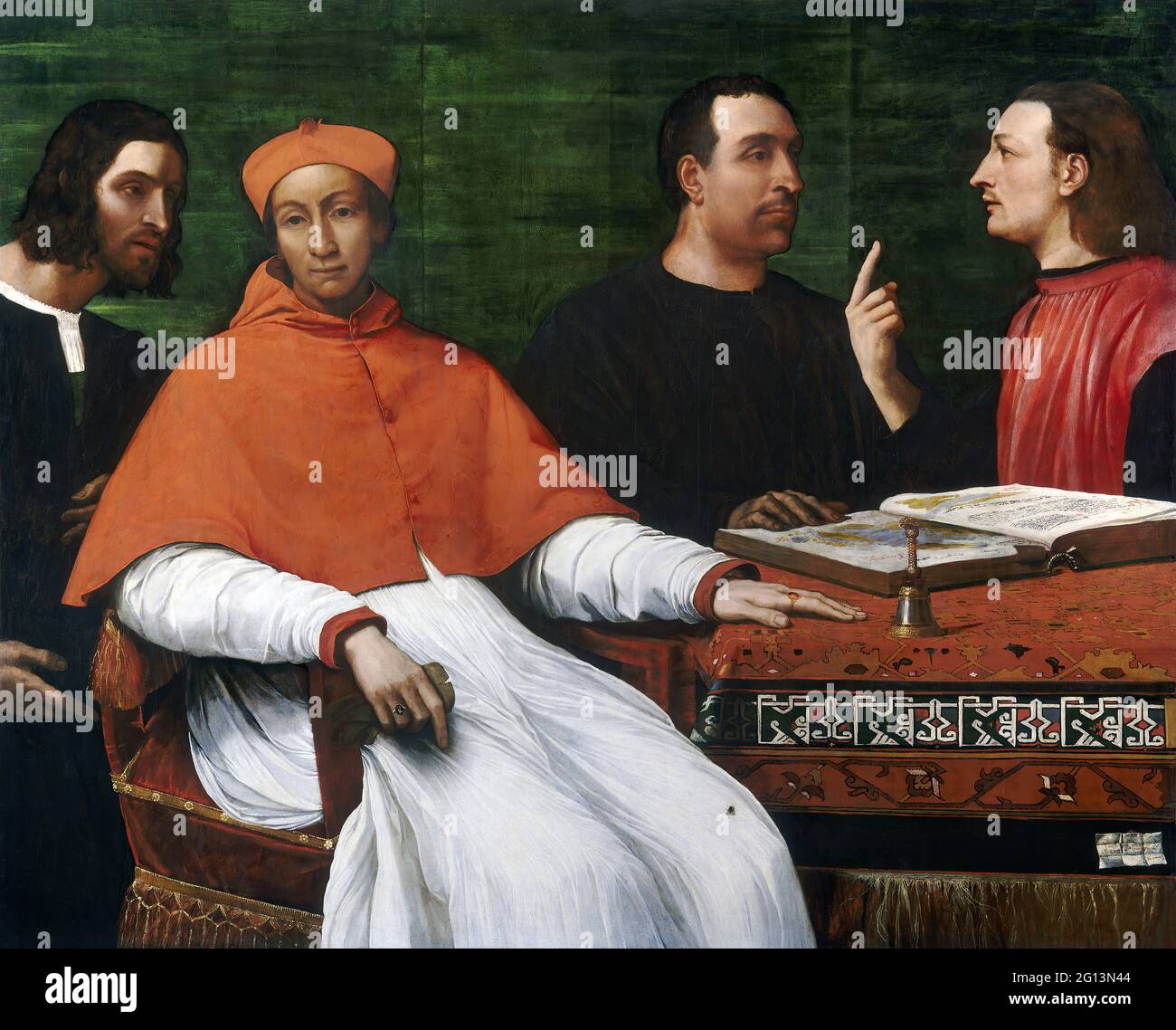 Sebastiano Del Piombo -  Cardinal Bandinello Sauli His Secretary and Two Geographers Stock Photo