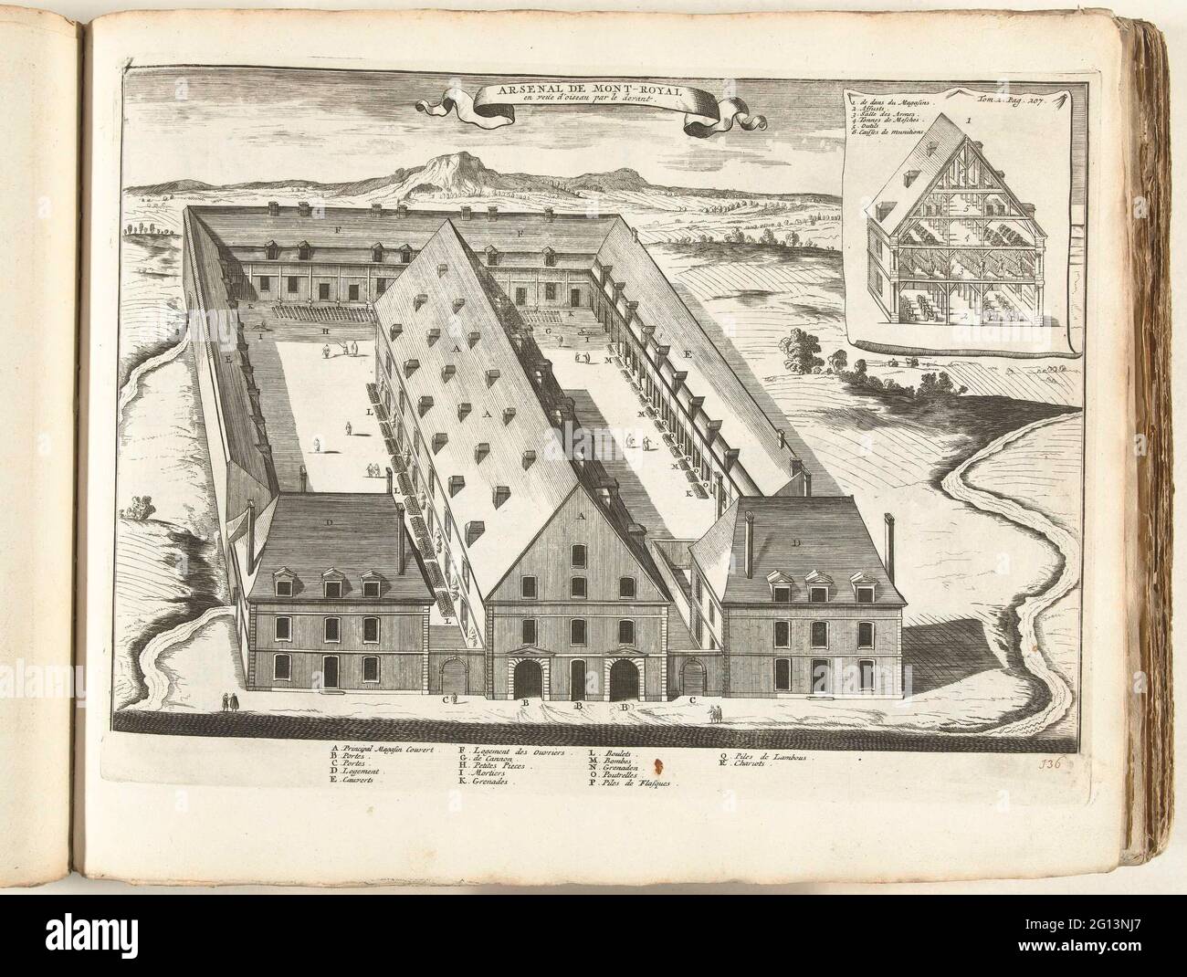 Armsmagazine of the Fort Mont Royal, ca. 1702; Arsenal de Mont Royal; Les  Forces de l'Europe, Asie, Afrique et Amerique, Ou Description des  Principales Villes Avec Leurs Fortifications. Dessignées PAR LES MEILLEURS