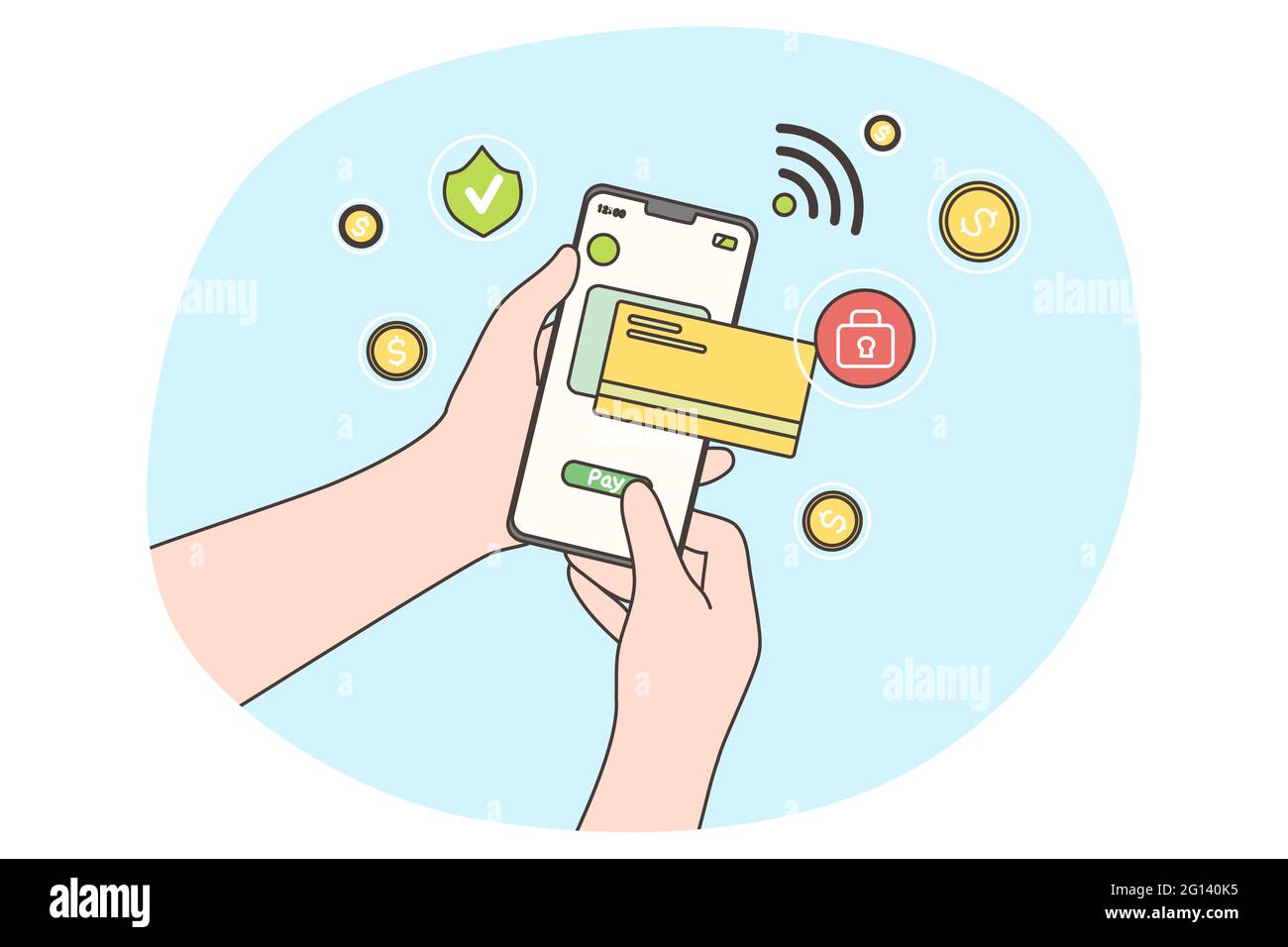 Remote Transaction Checking remote Stock Vector Images - Alamy