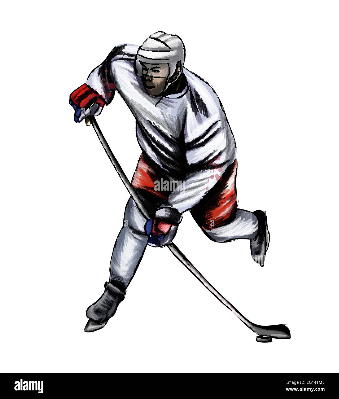 Share 161+ hockey player sketch