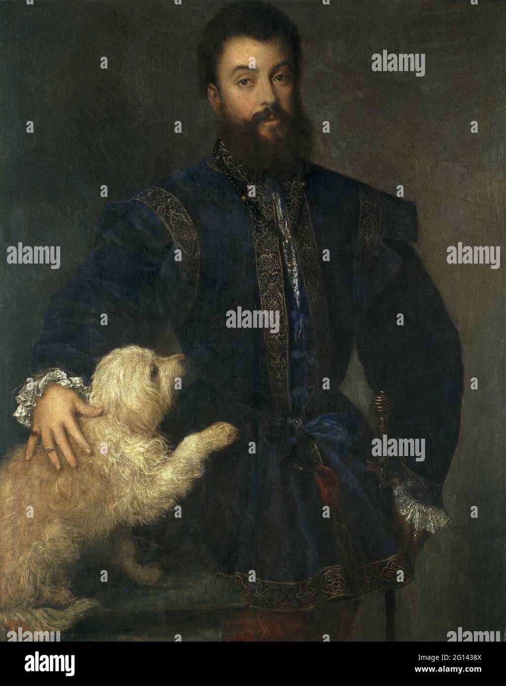 Tiziano Vecellio -  Federico II Gonzaga I Duke of Mantua Stock Photo