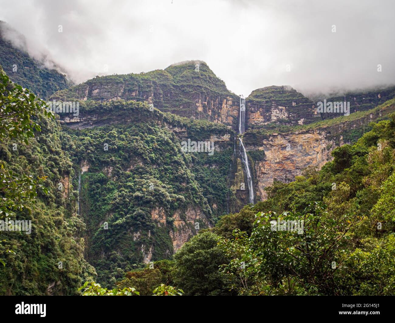 Catarata de Gocta, one of the highest waterfalls in the world Stock ...