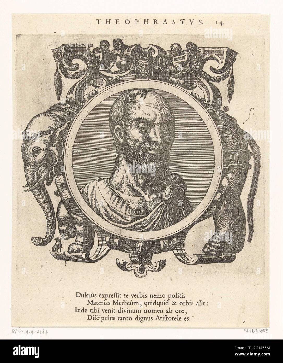 Portrait of Antonius Brassavola; Portraits of classical and recent  philosophers and doctors. A portrait with a round list of Antonius Musa  Brassavolus, the personal physician of Charles V, Frans I, Hendrik VIII