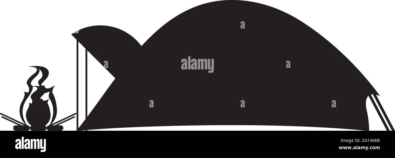 camping tent and campfire Stock Vector Image & Art - Alamy