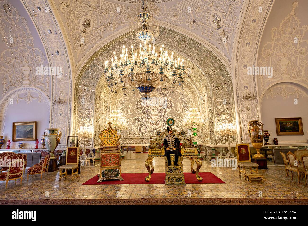 Former royal palace of Iranian Qajar dynasty known as Golestan Palace in Tehran, Iran Stock Photo