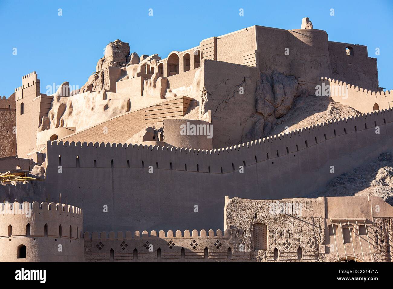 Remains of Bam Castle in the province of Kerman, Iran Stock Photo