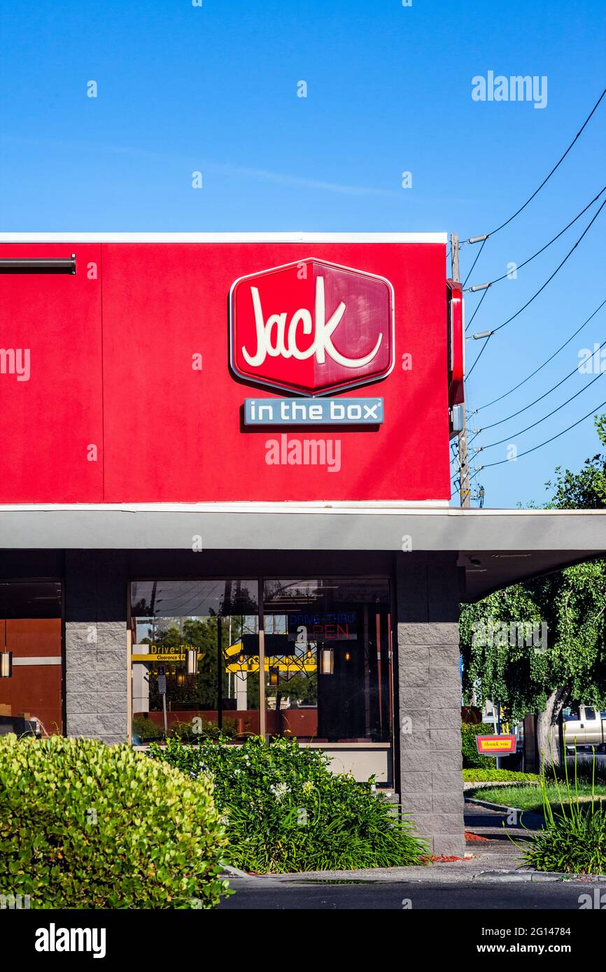 A Jack in the Box Restaurant in Modesto California USA Stock Photo Alamy