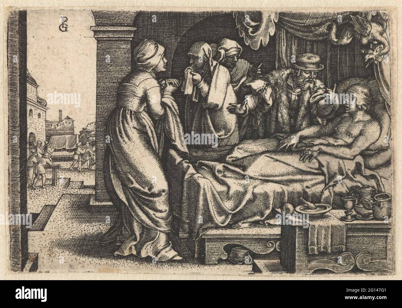 Rich Man On His Deathbed Story Of Lazarus And The Rich Man Stock Photo Alamy