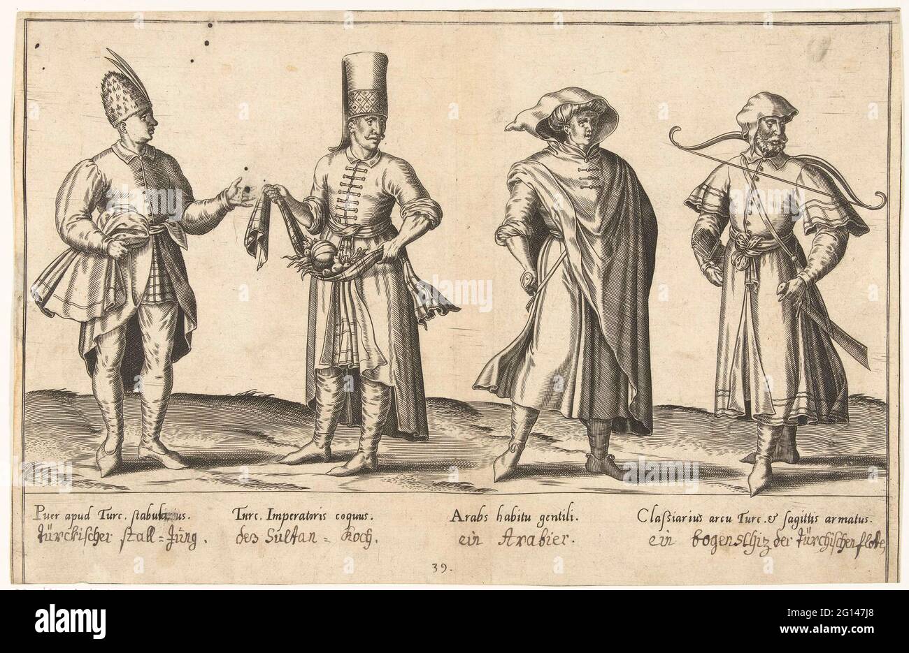 Clothing from Ottomans and Arabs around 1580; Traditional clothing from