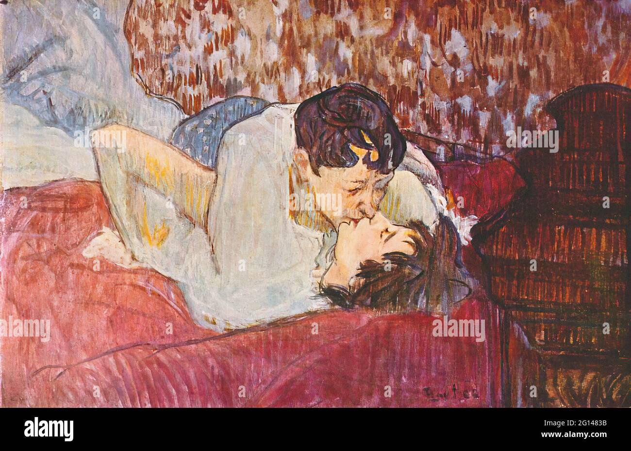 Toulouse-Lautrec -  Kiss 1893 Stock Photo