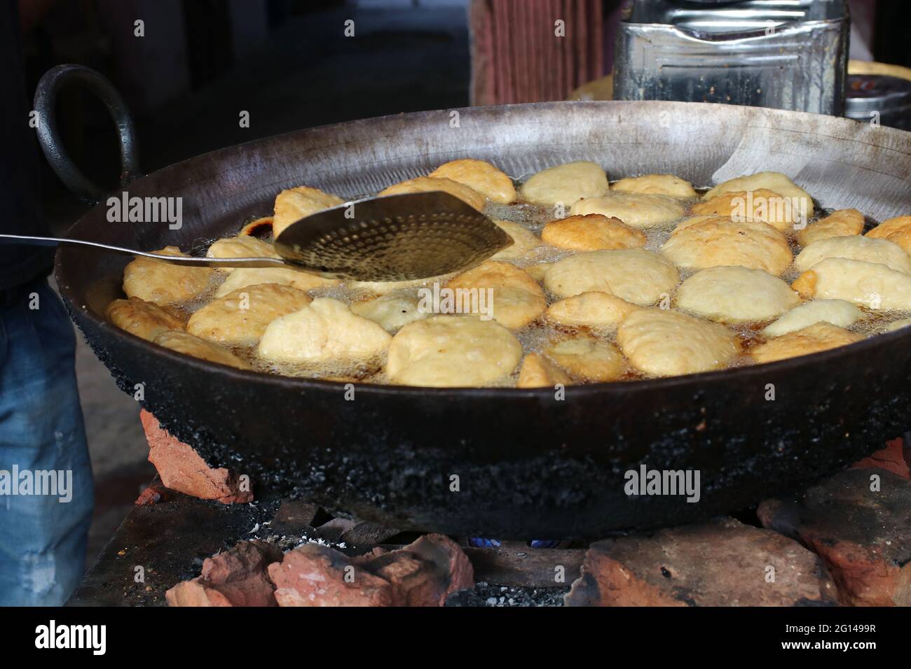 Traditional Indian street food. Sweet food, food with spice Stock Photo