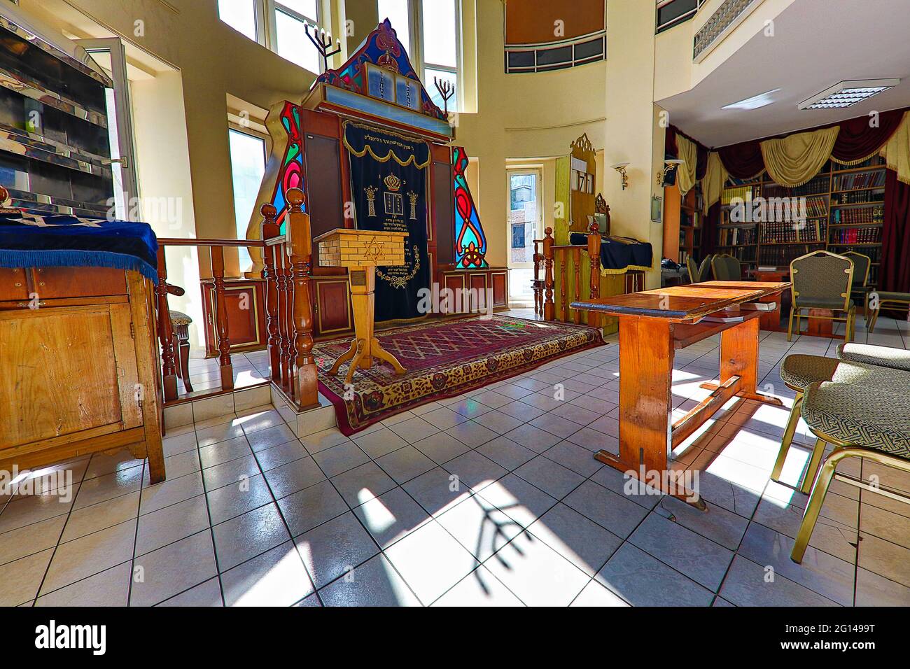 Interior of Central Synagogue of Kazakhstan in Almaty, Kazakhstan Stock Photo