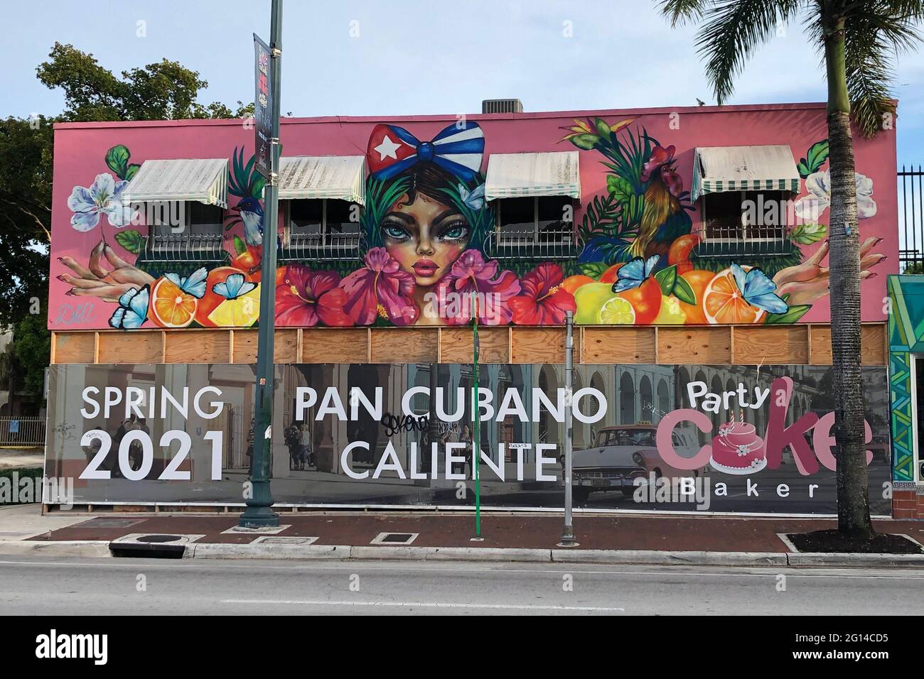 Miami grafitti on the art district in Miami, USA Stock Photo