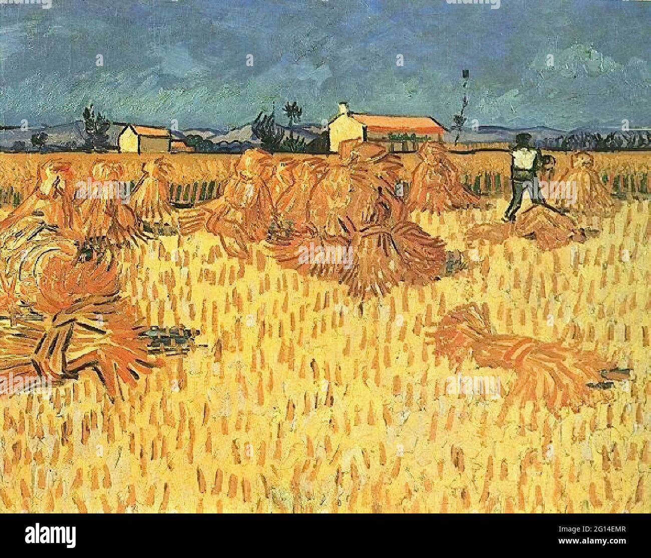 Vincent Van Gogh -  Harvest Provence 1888 Stock Photo