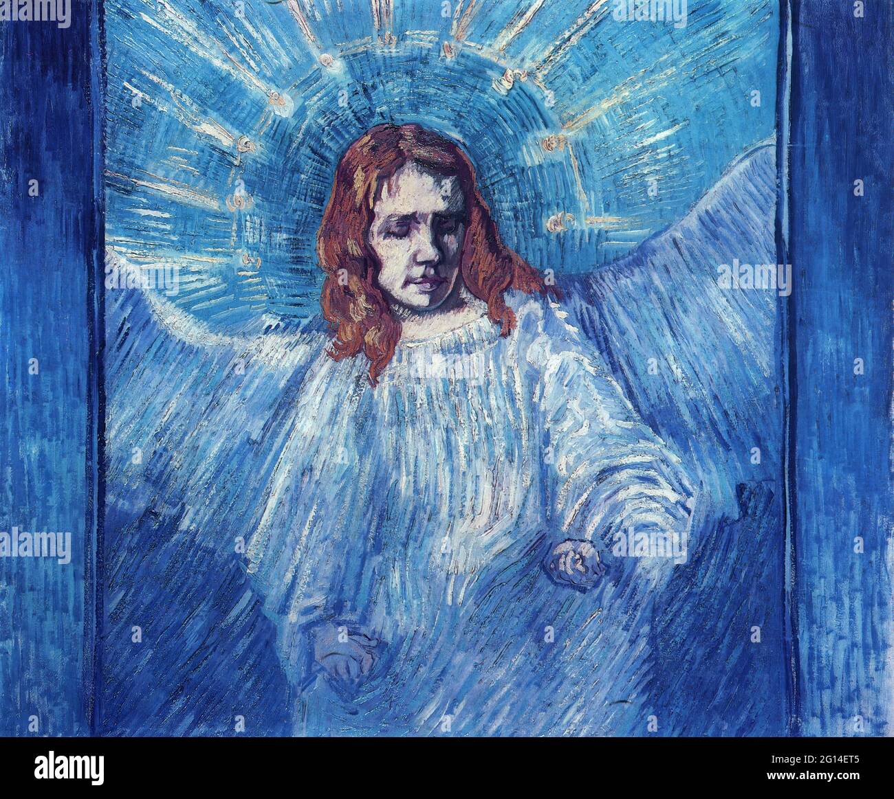 Vincent Van Gogh -  Half Figure of an Angel After Rembrandt Stock Photo