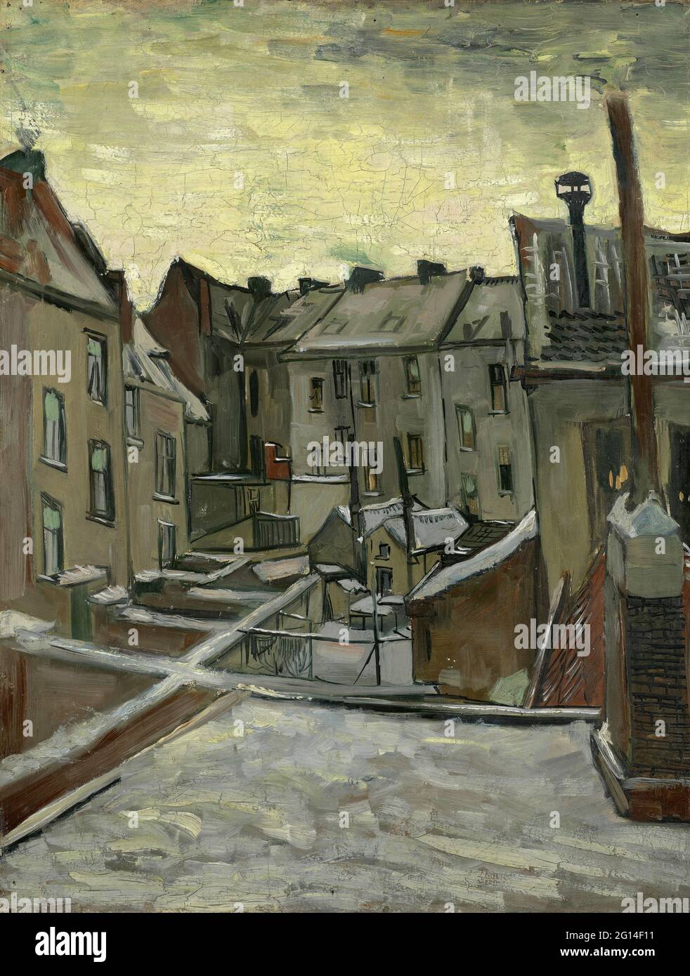 Vincent Van Gogh -  Houses Seen from the Back Stock Photo