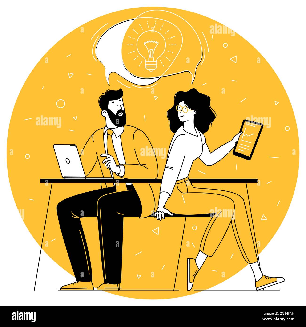 Sharing business ideas Stock Vector Image & Art Alamy