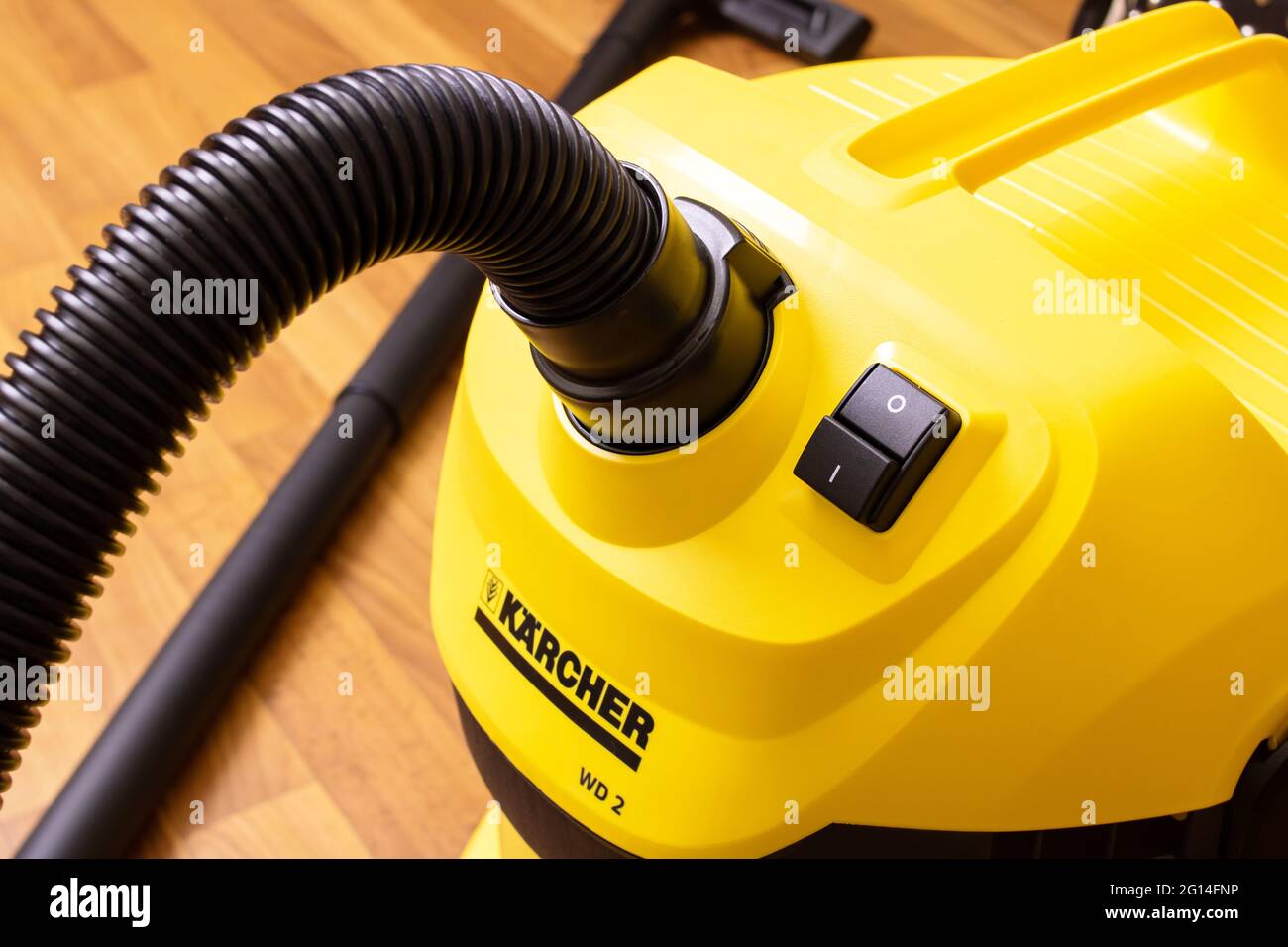 BELARUS, NOVOPOLOTSK - 30 MAY, 2021: Yellow vacuum cleaner karcher close up  Stock Photo - Alamy