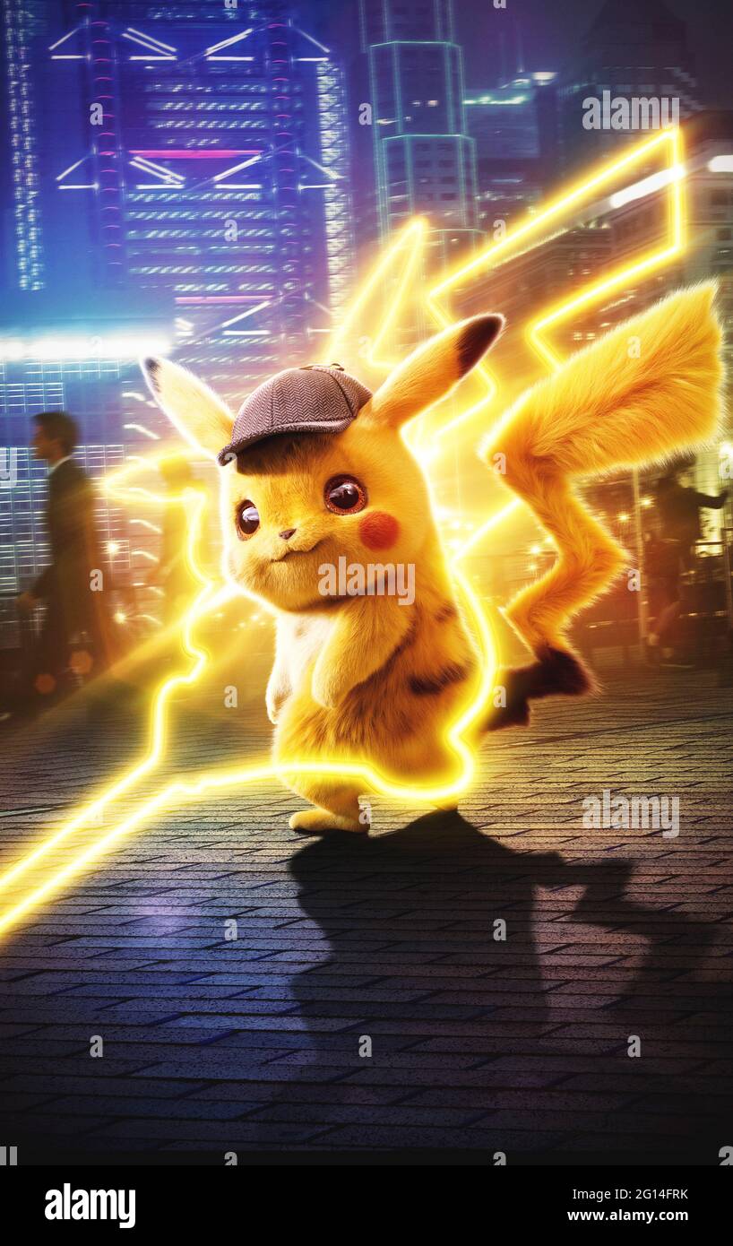 USA. Pikachu ( voiced by Ryan Reynolds ) in the ©Warner Bros new movie :  Pokemon Detective Pikachu (2019). Plot: In a world where people collect Pok  mon to do battle, a