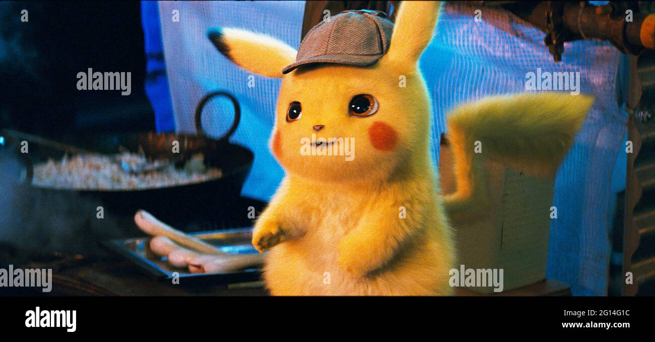 USA. Pikachu ( voiced by Ryan Reynolds ) in the ©Warner Bros new movie :  Pokemon Detective Pikachu (2019). Plot: In a world where people collect Pok  mon to do battle, a