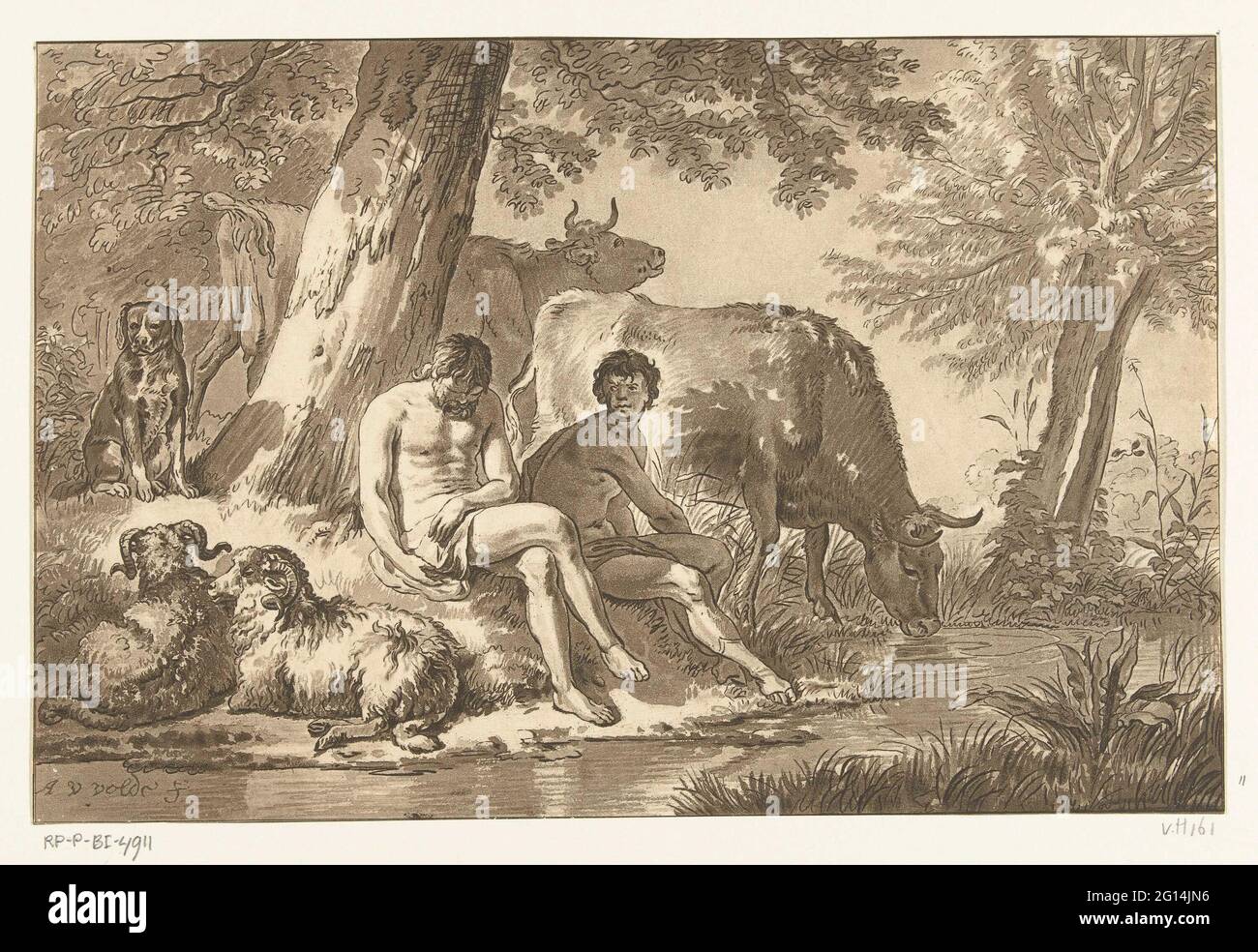 Mercury and Argus; Argus with his herd Stock Photo - Alamy