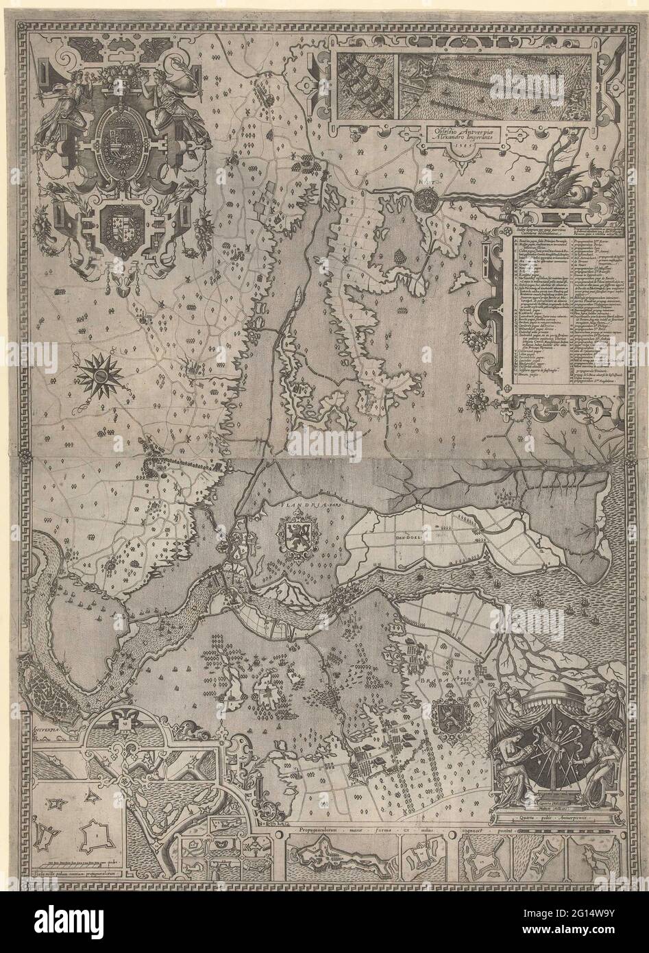 Siege from Antwerp by farnese, 1585; Obsessio Antverpiae Alexandro ...