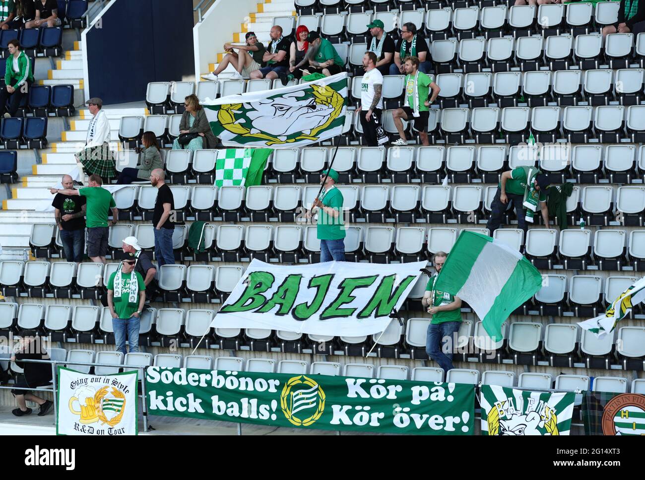 Linkoping 20210604hammarby Fans In The Stands During Friday S Match In The Damallsvenskan Between Linkoping S Fc Hammarby At Linkoping Arena Photo Jeppe Gustafsson Stock Photo Alamy