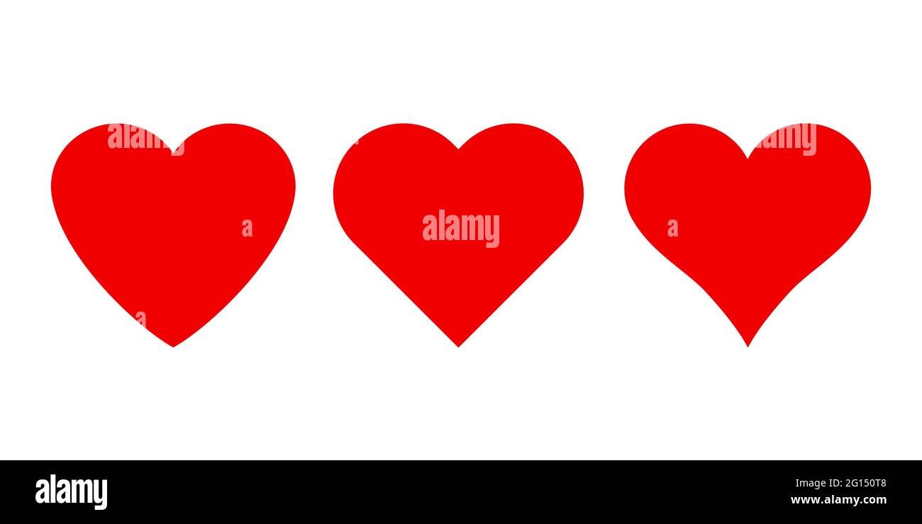 set of valentines hearts love icons Stock Vector Image & Art - Alamy