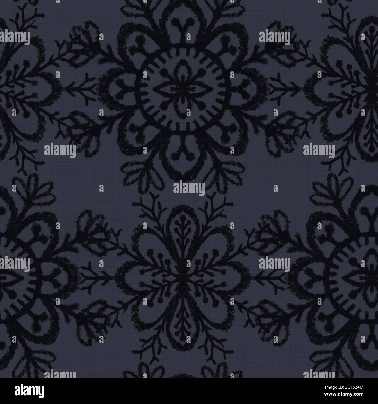 Seamless almost black ethnic rug motif pattern Stock Photo - Alamy