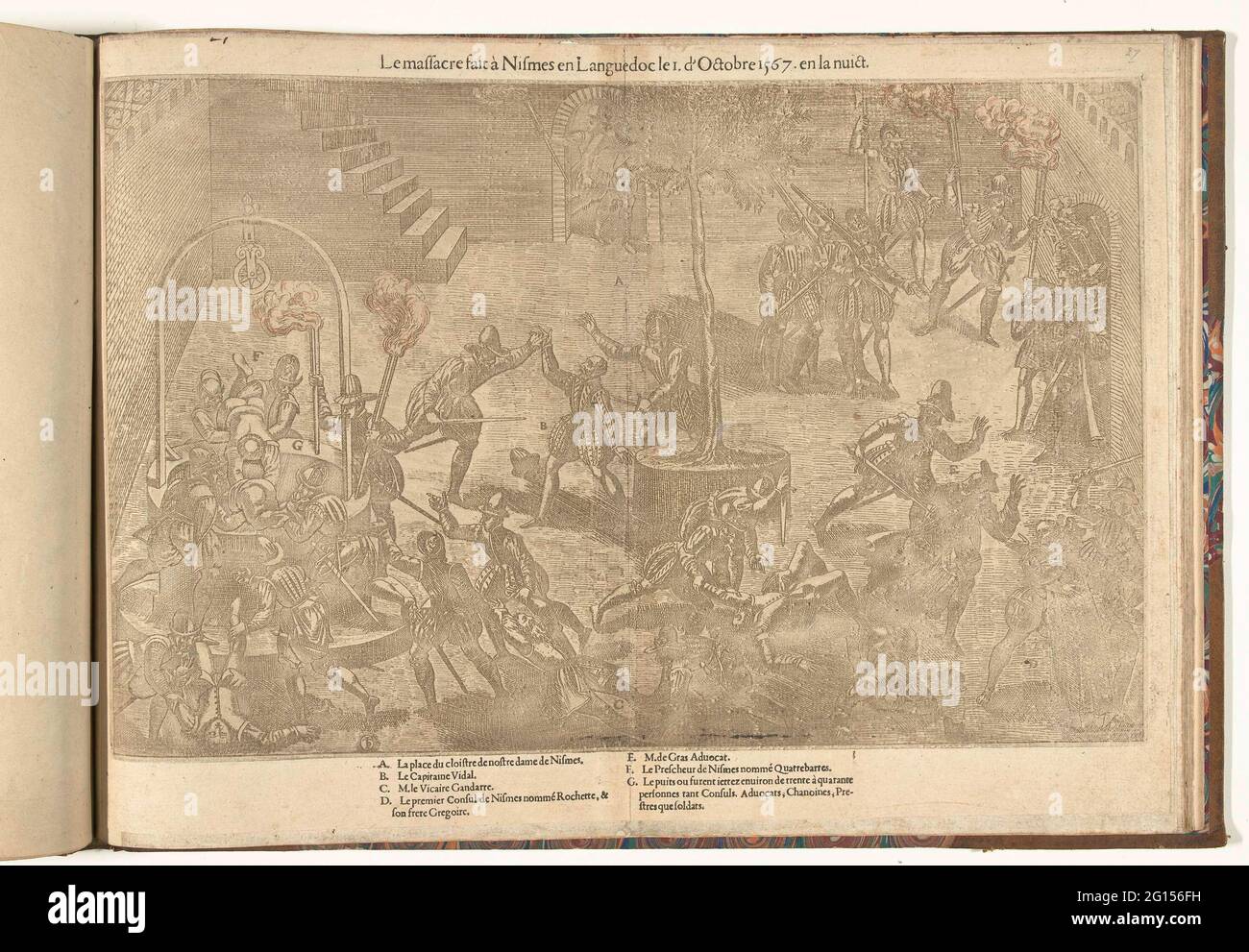 Robbery on a monastery in Nimes through the Huguenots, 1567; Le