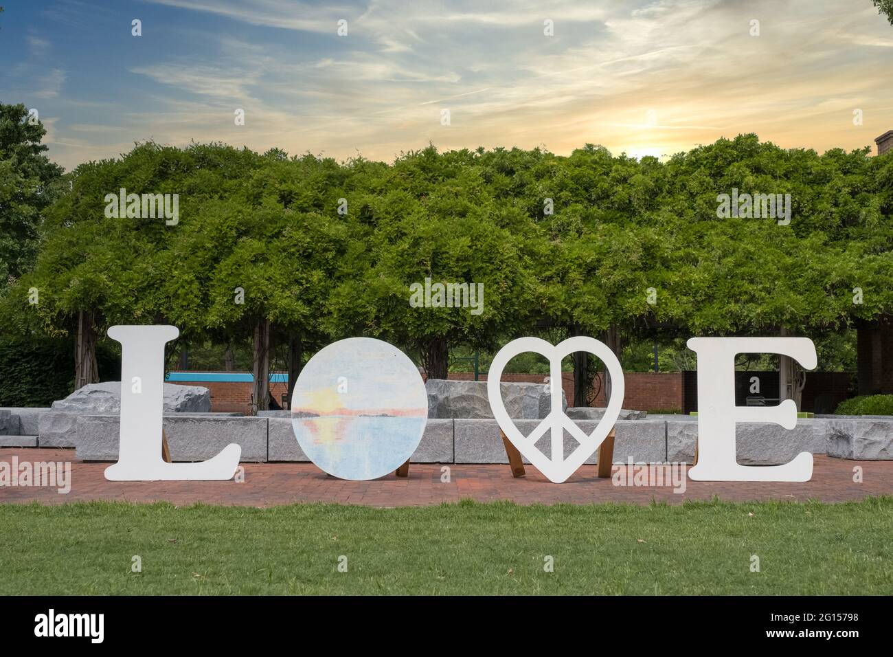 Peace And Love Stock Photo Alamy