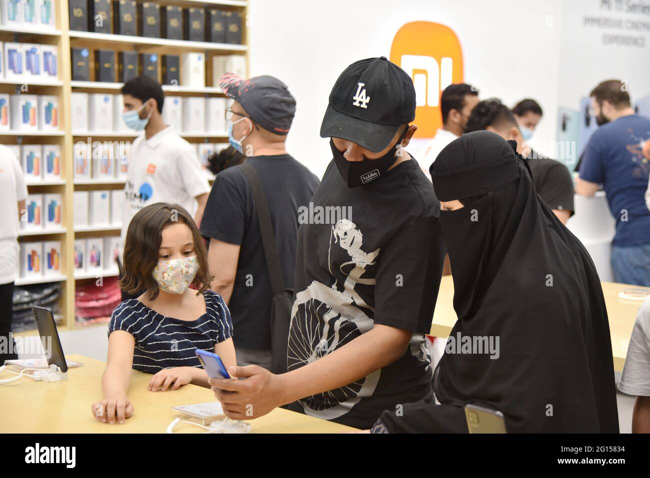 Riyadh, Saudi Arabia. 4th June, 2021. People visit the Mistore in the Electron Commercial
